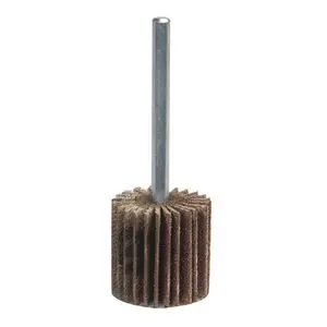 [63642502592] 1-1/2 x 1 x 1/4 In. Metal Steel Shank Mini Flap Wheel 60 Grit R207 Aluminum Oxide