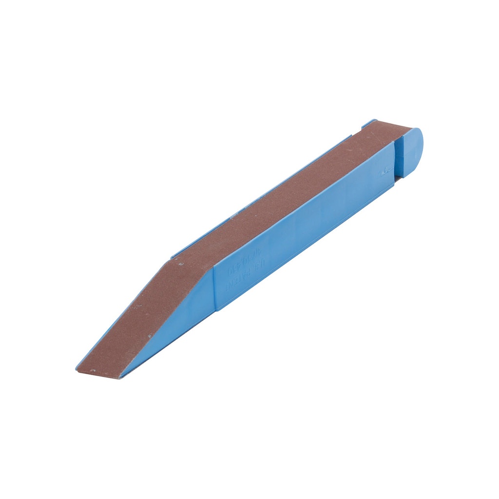 [107-3672] 3/4" Blue Belt Stick with a 240 Grit Belt