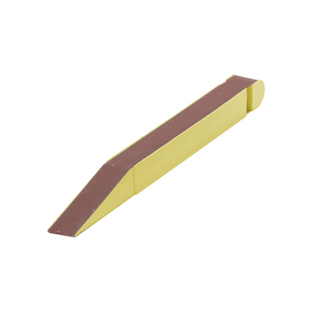 [107-3676] 3/4" Yellow Belt Stick with a 400 Grit Belt