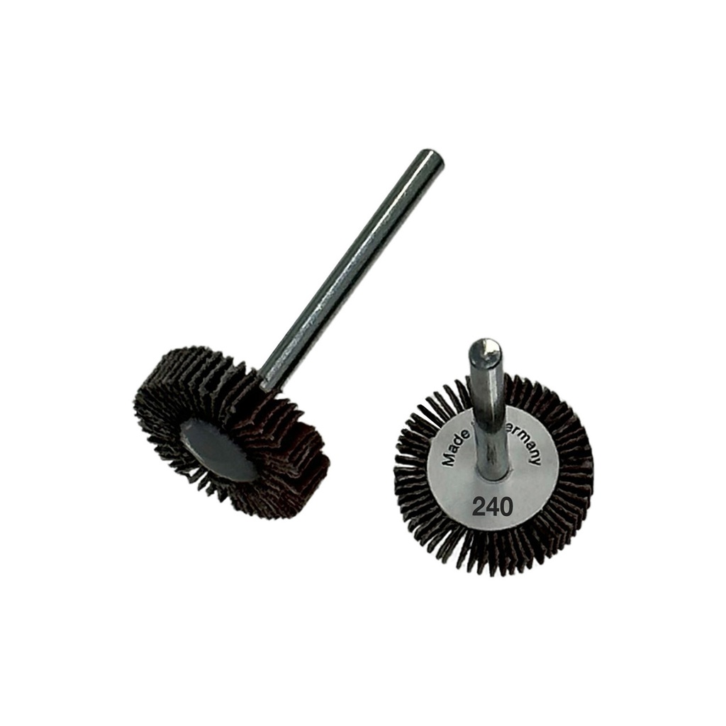 [107-5912] Flap Wheels, 1/8" Shank - 3/4" x 3/16", 240 Grit