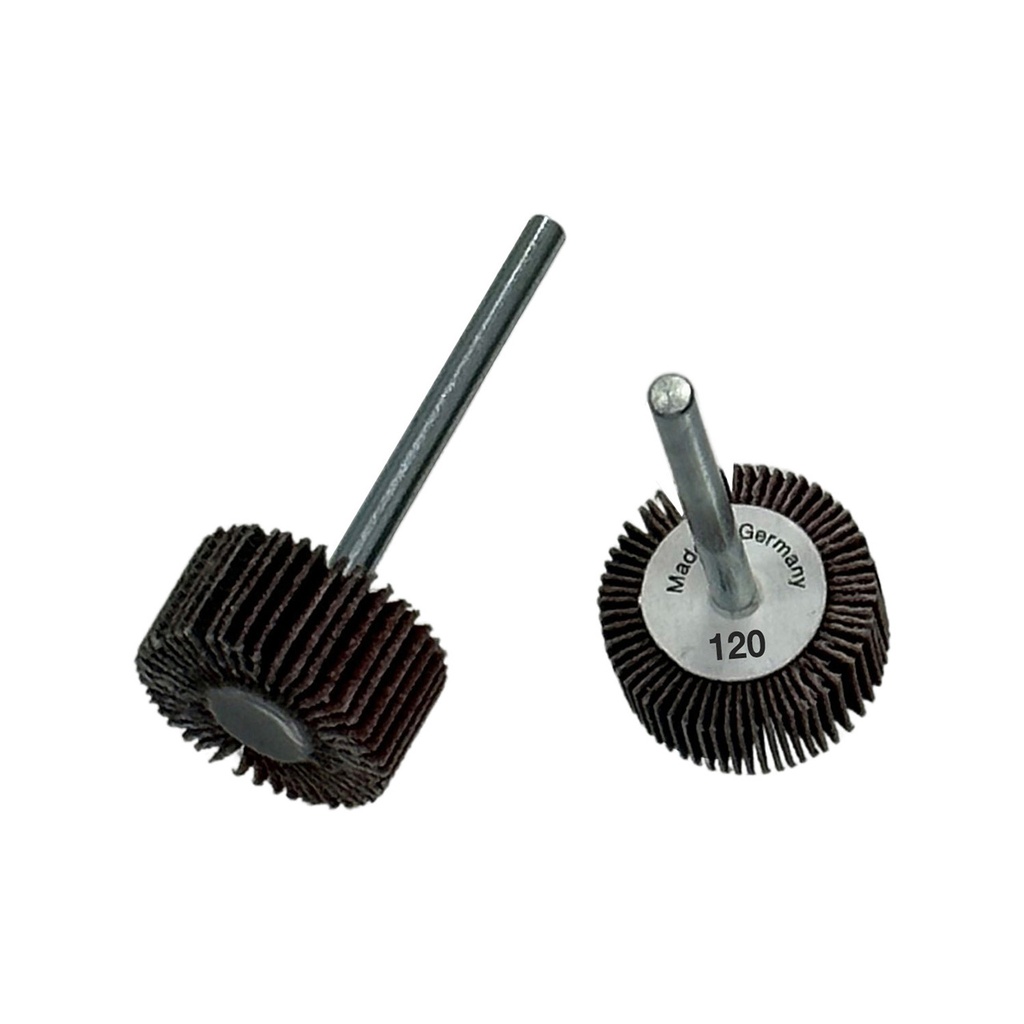 [107-5925] Flap Wheels, 1/8" Shank - 3/4" x 3/8", 120 Grit