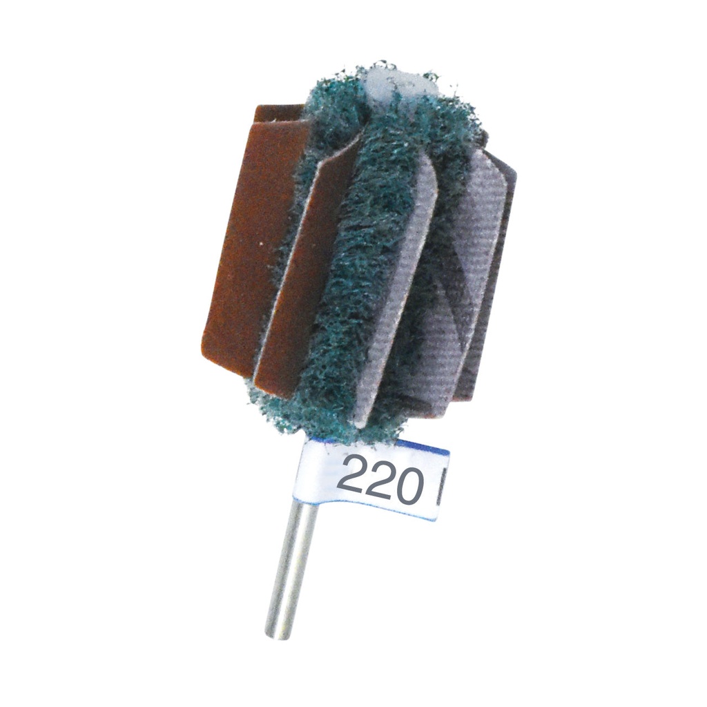 [107-5993] Mini Mounted Abrasive Buffs  - 220 Grit  (Pkg. of 3)