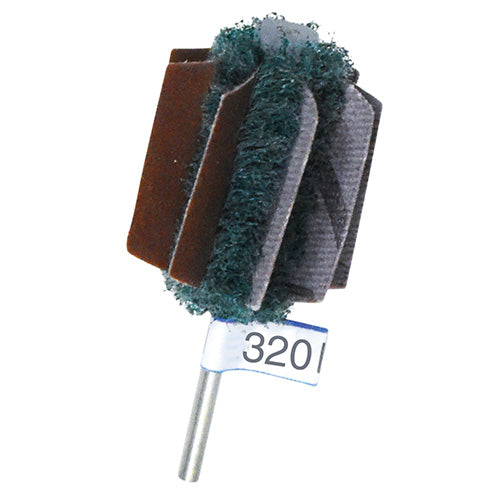 [107-5994] Mini Mounted Abrasive Buffs  - 320 Grit  (Pkg. of 3)