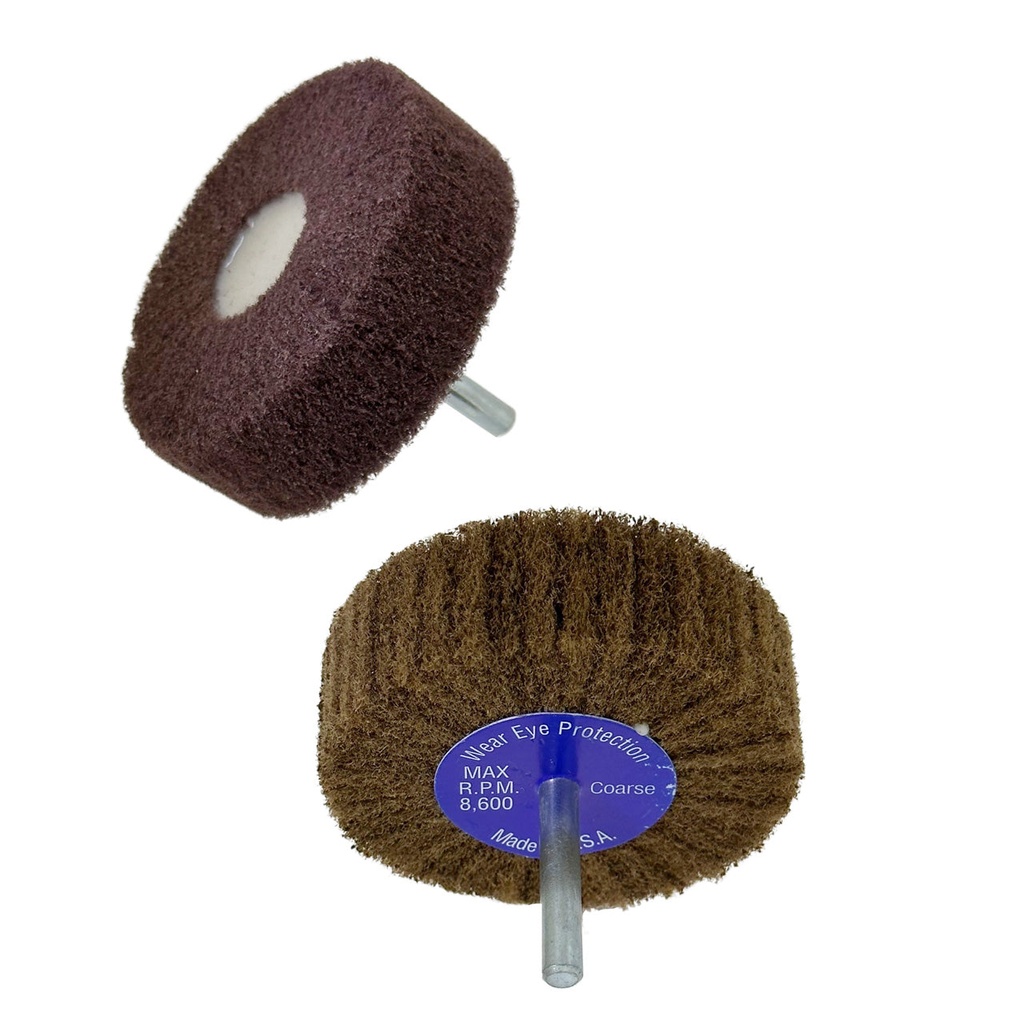 [108-0140] Fiber Flap Wheel 3"x1" Coarse 1/4" shank