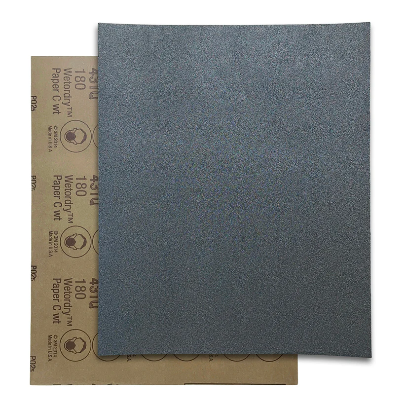 [109-8189] 3M™ Wetordry™ Silicon Carbide Sandpaper - 180 Grit  (Pkg. of 5)