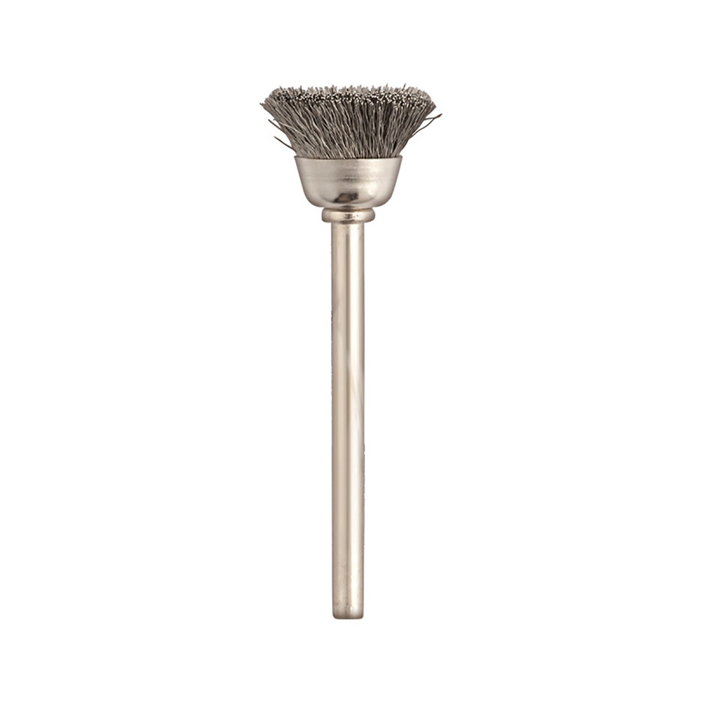 [112-7826] SUPRA® "MM" #782 Steel Cup Brushes - 3mm Shank (Pkg. of 12)