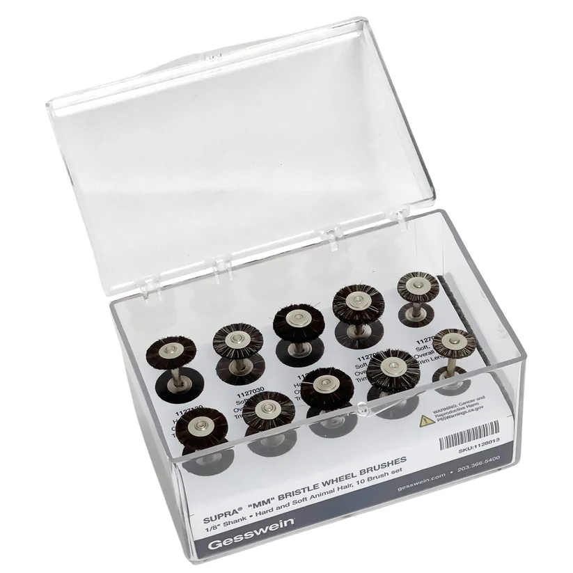 [112-8013] SUPRA® "MM" Bristle Wheel Brush- 10-Piece Set