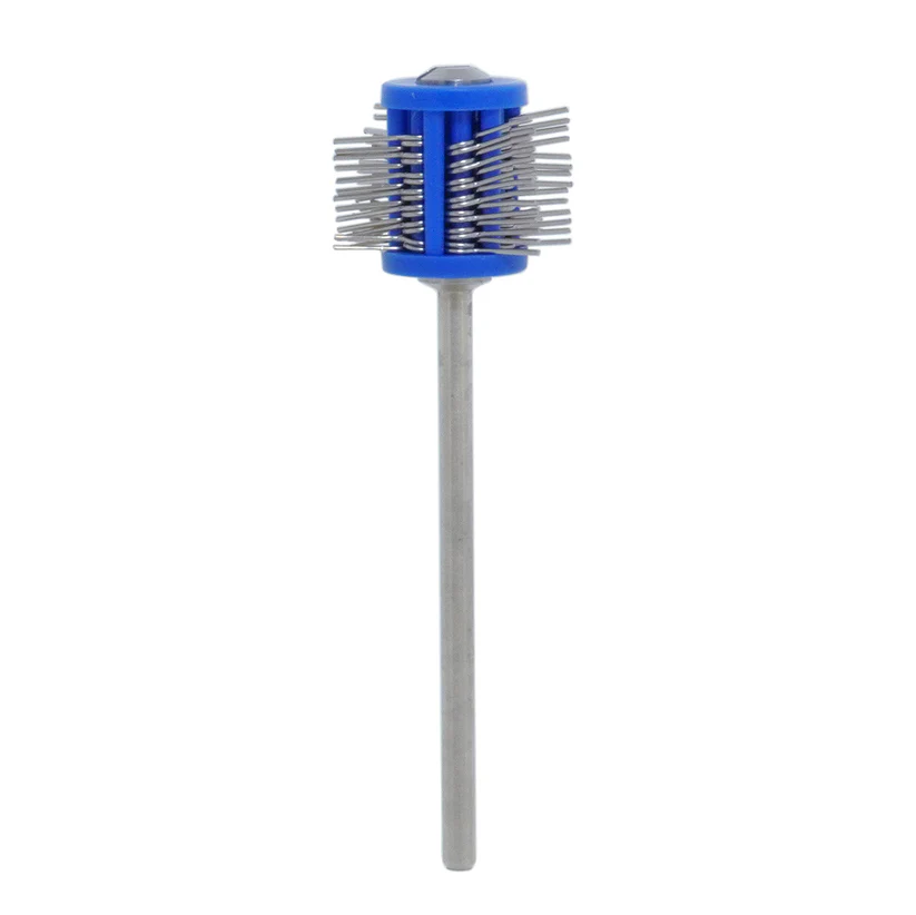 [113-1064] Mounted Texturing Wheel - 16x12mm, Med-Fine (Blue)