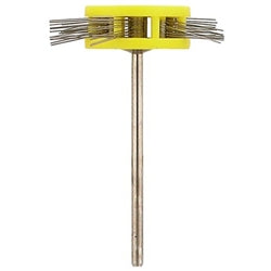 [113-1072] Mounted Texturing Wheel - 35x8mm, Extra-Fine (Yellow)