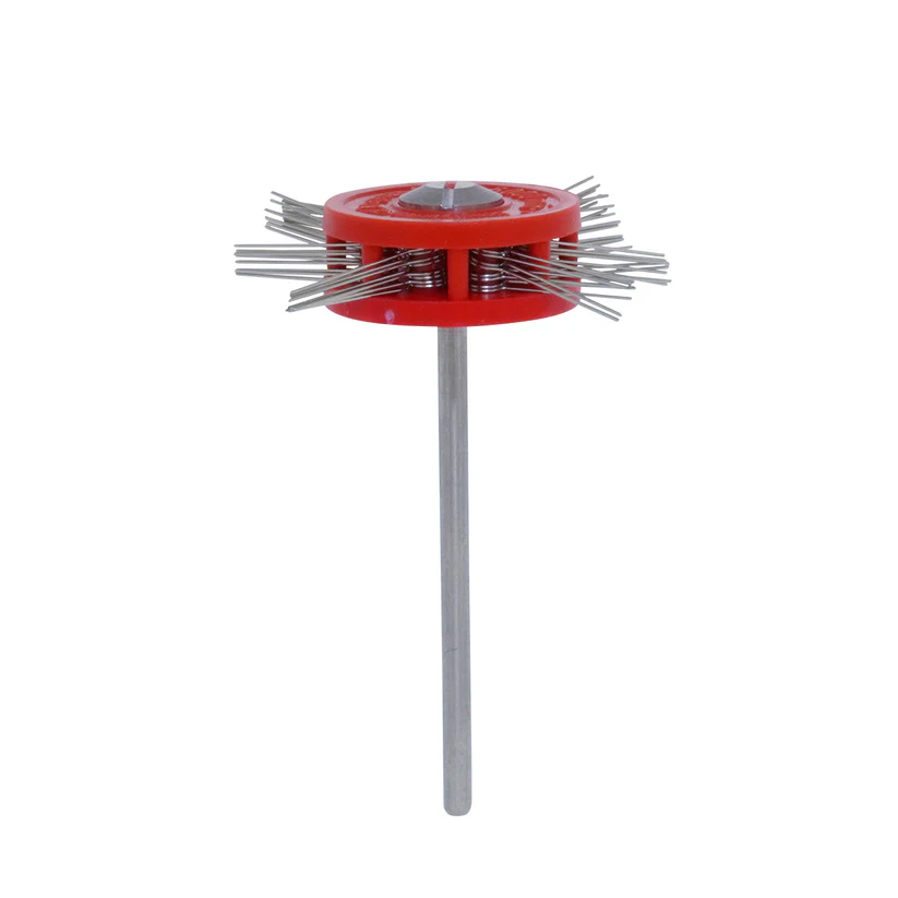 [113-1073] Mounted Texturing Wheel - 35x8mm, Fine (Red)