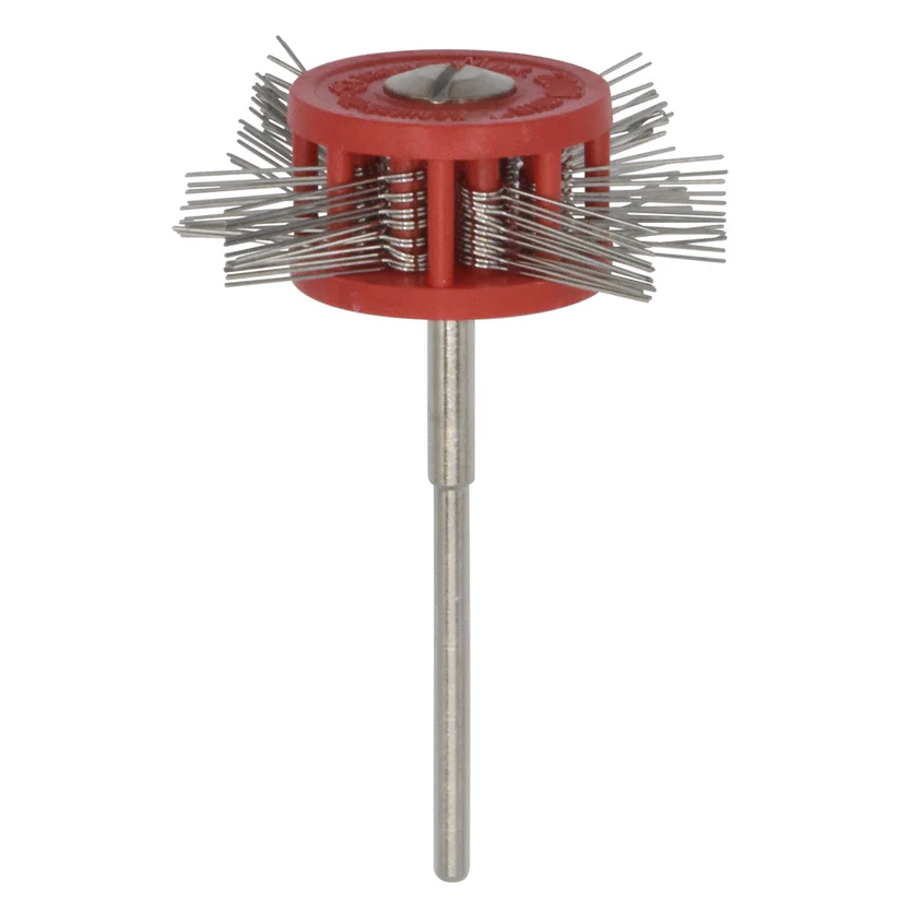 [113-1083] Mounted Texturing Wheel - 40x12mm, Fine (Red)
