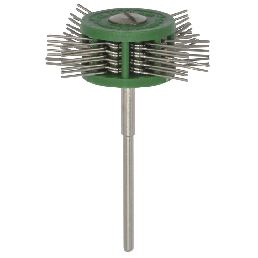 [113-1086] Mounted Texturing Wheel - 40x12mm, Medium (Green)