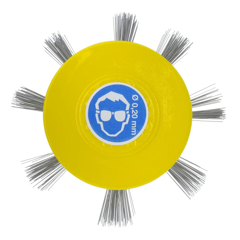 [113-1092] Unmounted Texturing Wheels 4" - Extra-Fine (Yellow)