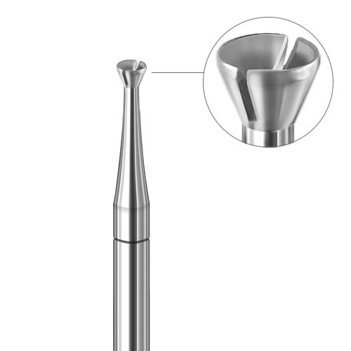 [121-1555] Busch® Fig. 411CT - 1.50mm Fast-Cut Twincut Cup Burs (Pkg. of 6)