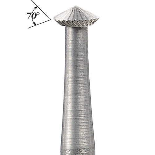 [121-8210] Busch®  Fig. 446 - 1.00mm 70° Shallow Hart Burs (Pkg. of 6)