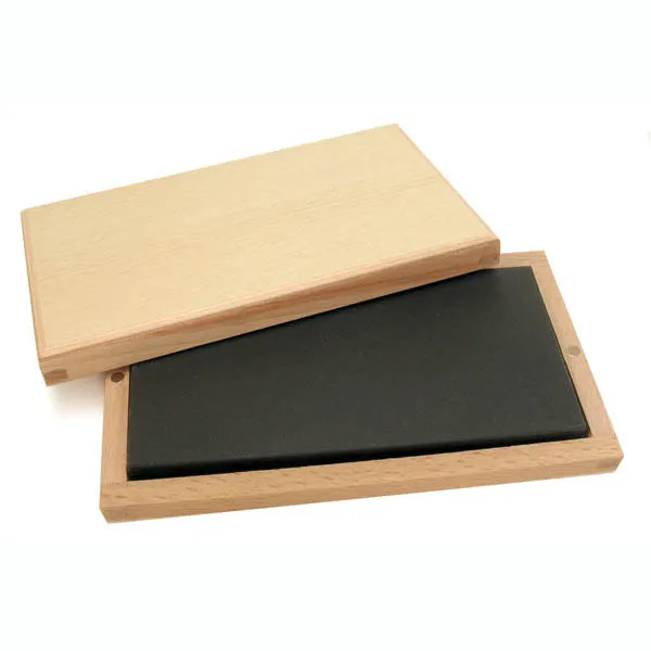 [813-1370] Gold Test Stone 6"X 3" Semi Rough (Wooden Box)