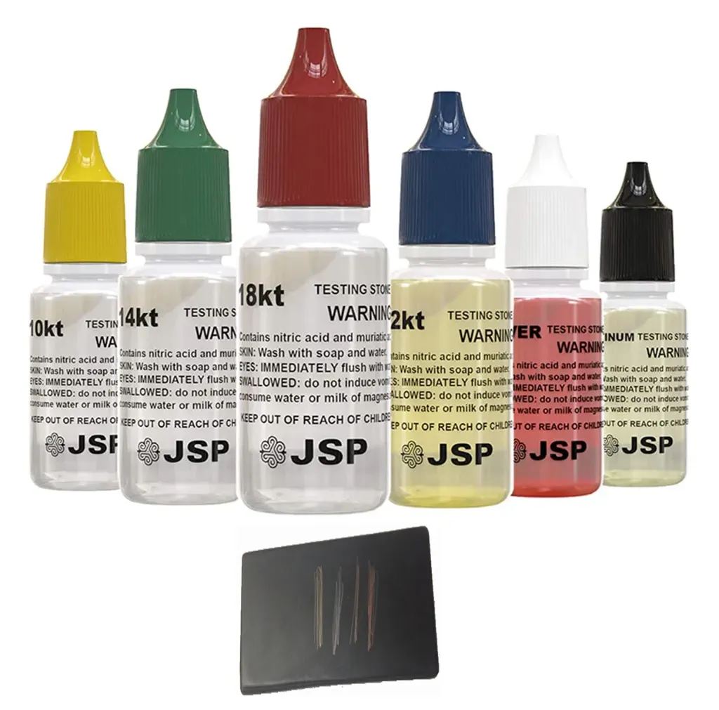 [813-1415] 6 Testing Acid & Natural Test Stone Kit