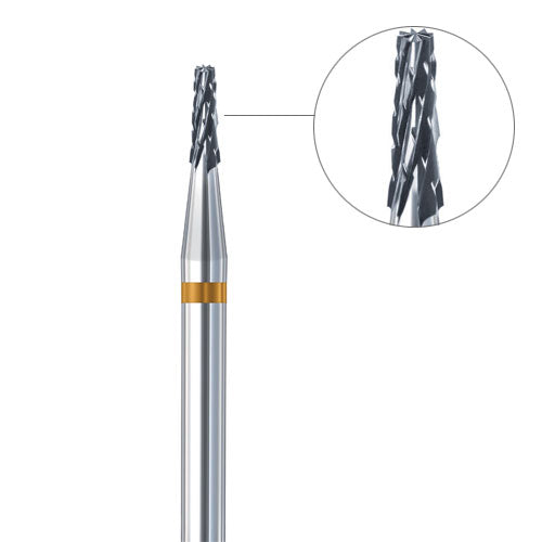 [125-5479] Busch® Fig. 38AU - 0.90mm Cone Carbide Burs (Pkg. of 2)