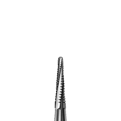 [127-1647] Komet Burs - Carbide Tapered Round Slim Cross Cut, Fig. H33FRS - 0.90mm (Pkg. of 5)