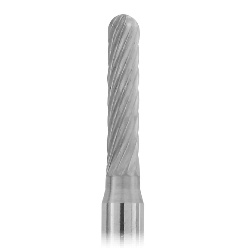 [129-1040] 1-1/2" Solid Carbide Burs - 1/8" Shank, 3/32" x 7/16" Rounded End Plain Cut