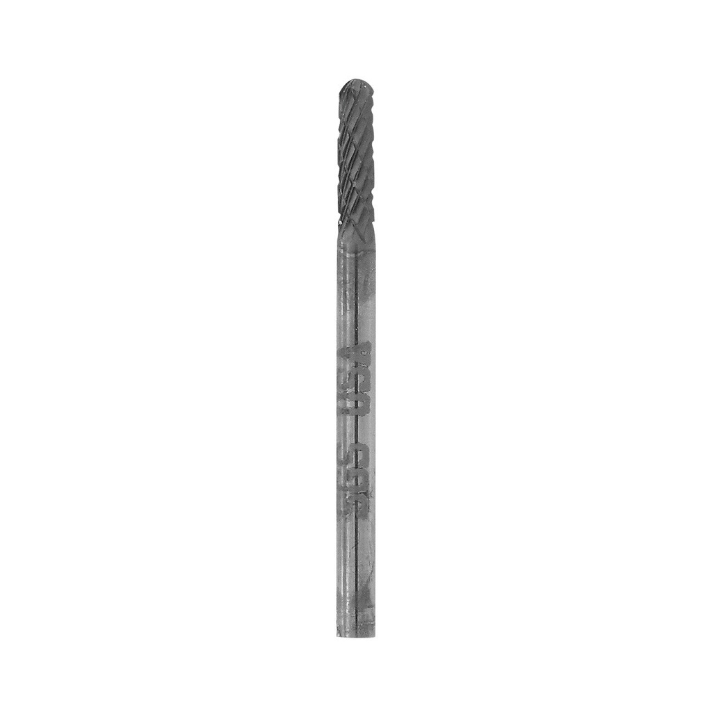 [129-1425] 1-1/4" Solid Carbide Burs - 3/32" Shank, 3/32" x 3/8" Double Cut, Rounded Cylinder
