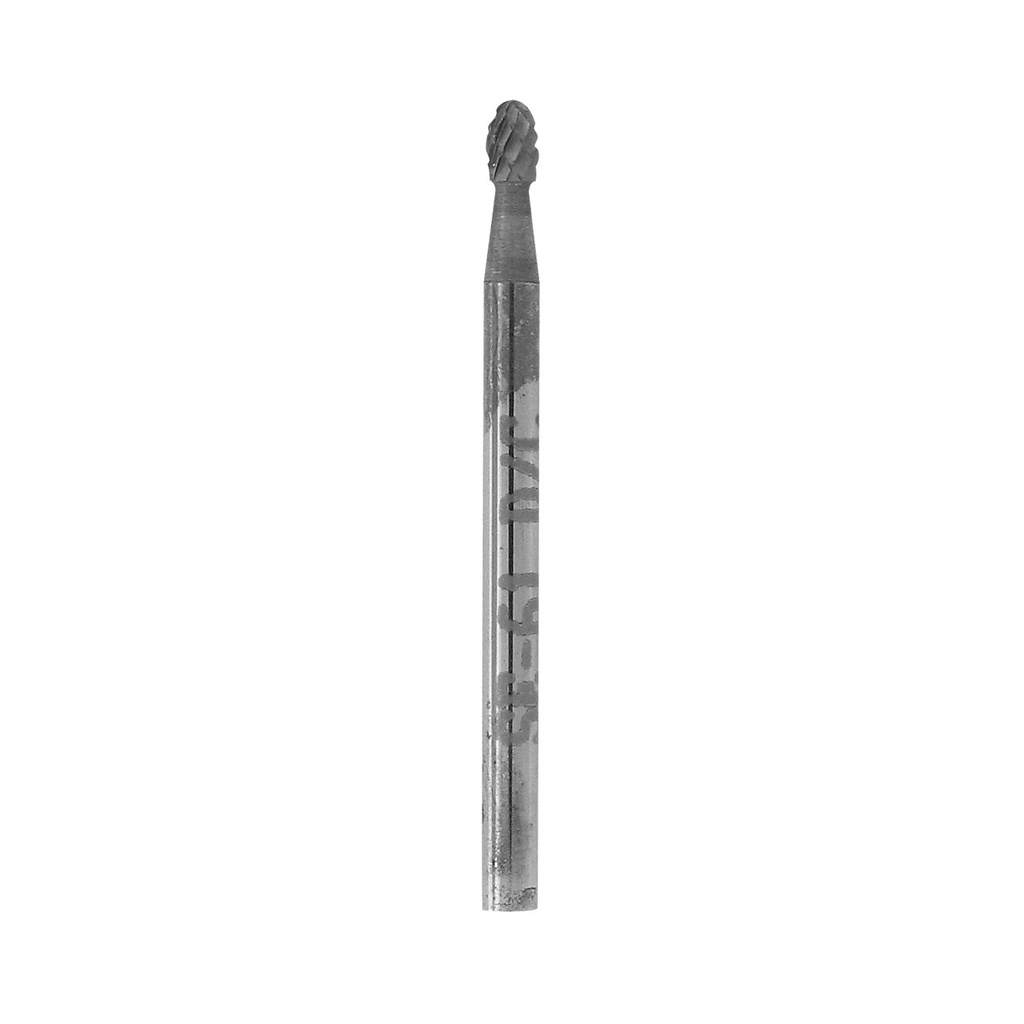 1-1/4" Solid Carbide Burs - 3/32" Shank, 3/32" x 1/8" Plain Cut, Oval