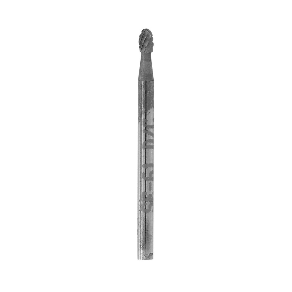 [129-1445] 1-1/4" Solid Carbide Burs - 3/32" Shank, 3/32" x 1/8" Double Cut, Oval