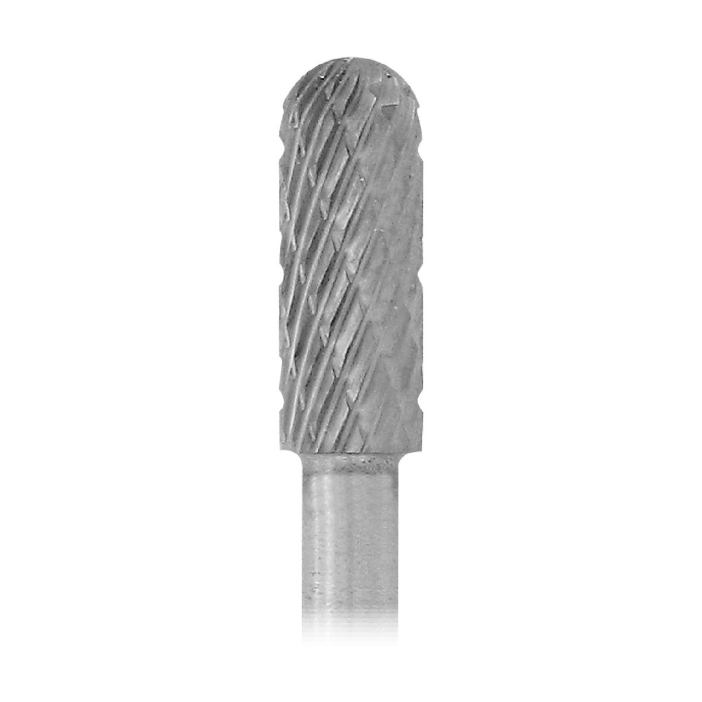[129-1660] 1-1/2" Solid Carbide Burs - 1/8" Shank, 3/16" x 1/2", Plain Cut, Rounded Cylinder