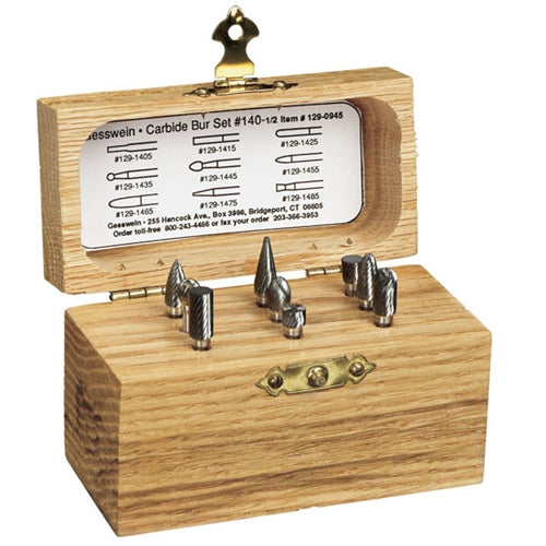 [129-1705] Brazed Carbide Bur Set, 1/8" Shank, 1-1/2" Long, Double Cut