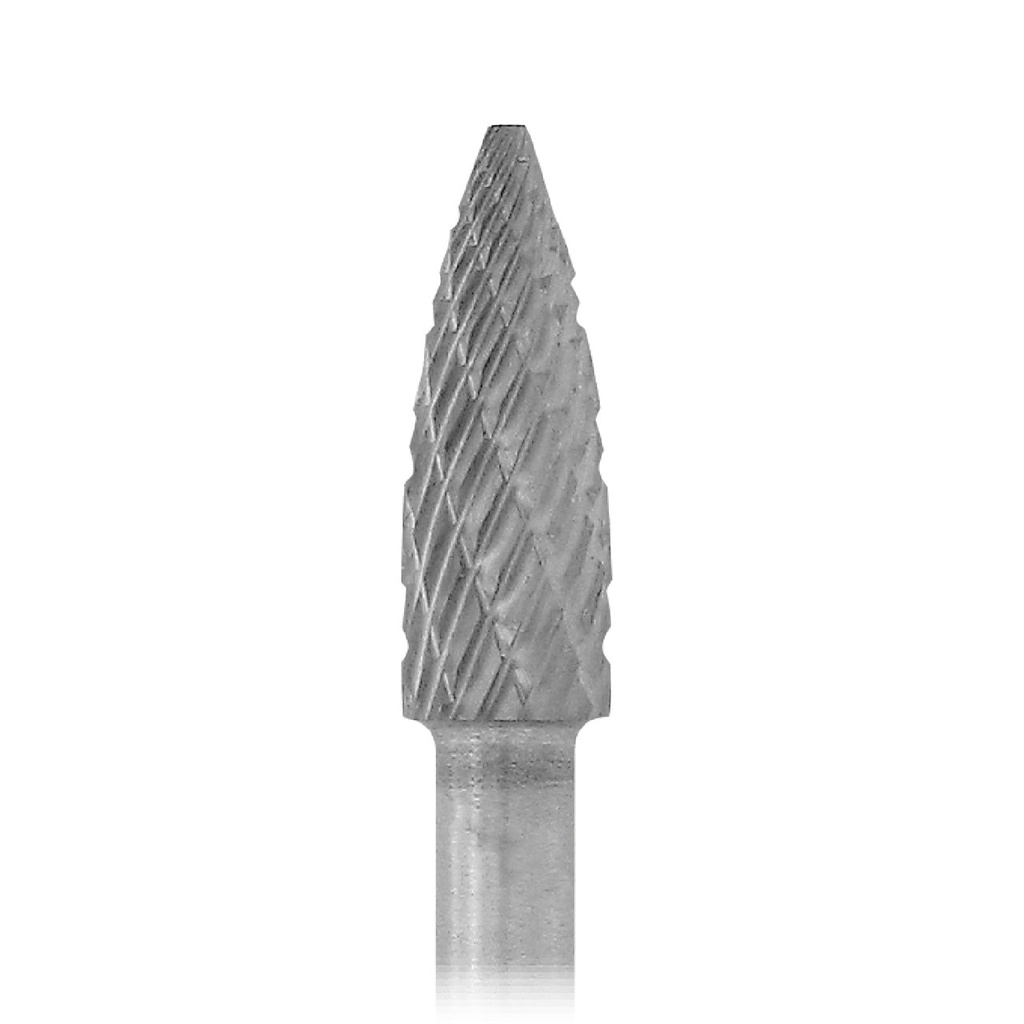 [129-1706] 1-1/2" Solid Carbide Burs - 1/8" Shank, 3/16" x 1/2" Plain Cut, Bullet