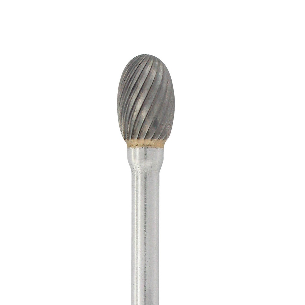[129-1795] Carbide Head Burs - 1/8" Shank, 1/4" x 3/8" Double Cut, Oval