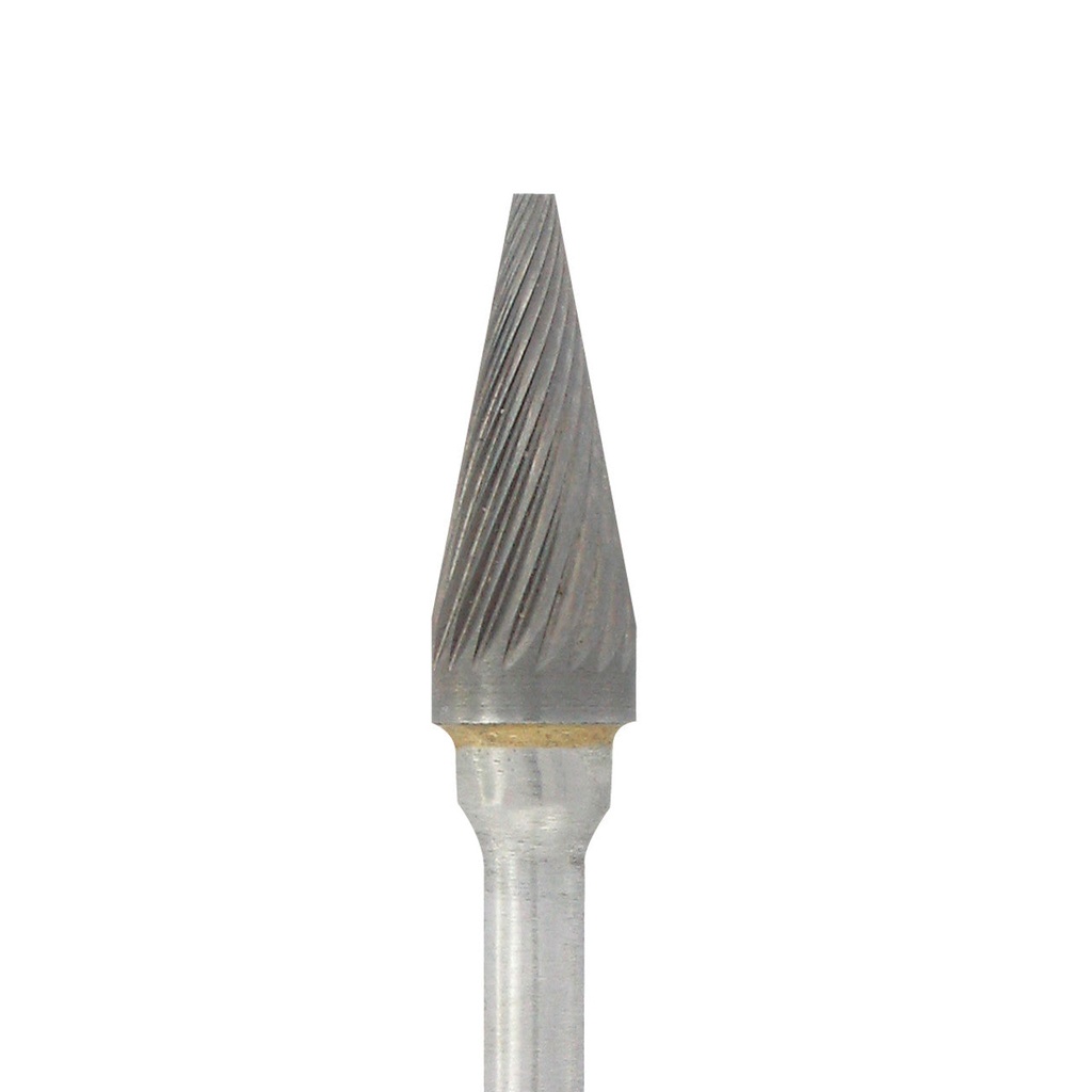 [129-1820] Carbide Head Burs - 1/8" Shank, 1/4" x 1/2" Plain Cut, Blunt Point