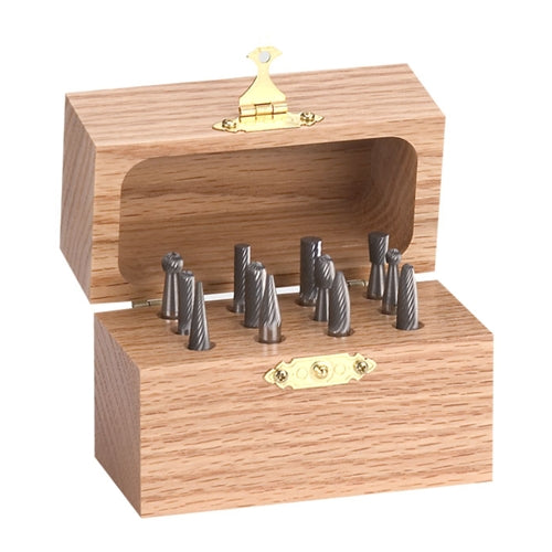 Solid Carbide Bur Set 1/4" Shank 2" Long Plain Cut