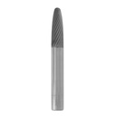 2" Solid Carbide Burs - 1/4" Shank, 1/4" x 5/8" Tapered Rounded End