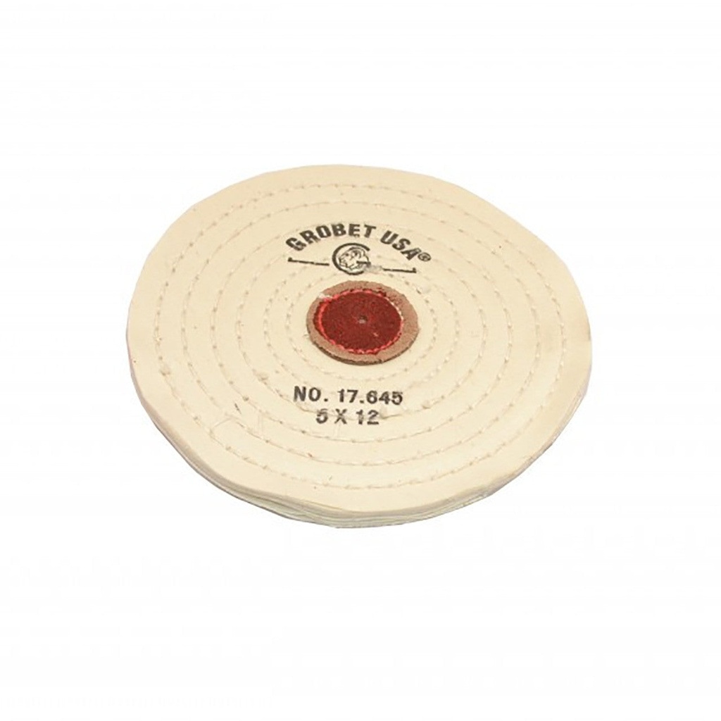 Grobet USA® White Muslin Buff - 6" Razor Edge