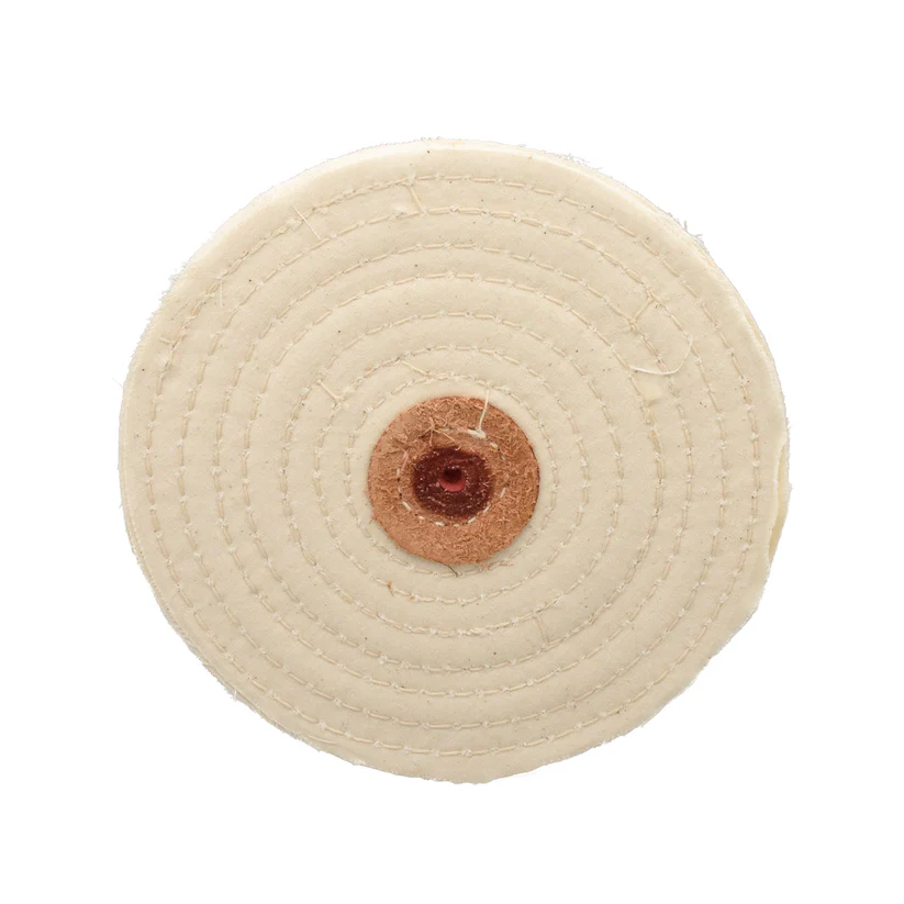 [140-8500] Razor-Edge 5" White Muslin Buff