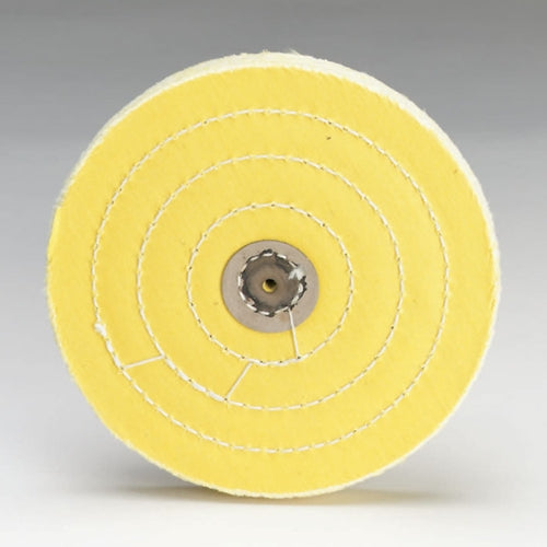 Yellow Stitched 6" x 60 Ply Muslin Buff