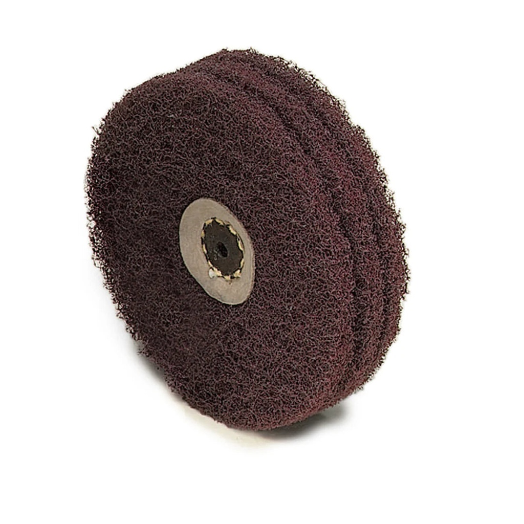 [142-3050] 4" Satin Finish Buffs - 3-Ply, Coarse