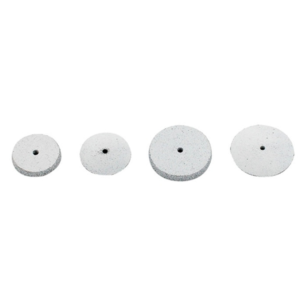 [145-0117] White 7/8" Knife-Edge Silicone Wheels (Box of 100)