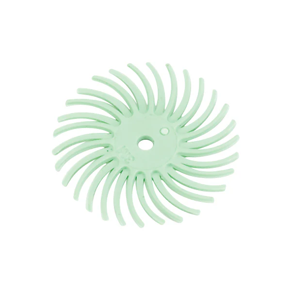 3M™ Radial Bristle Discs - 3/4" Light Green, 1 Micron (Pkg. of 12)