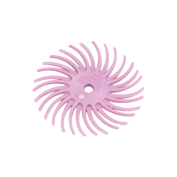 [145-1515] 3M™ Radial Bristle Discs - 3/4" Pink, Pumice (Pkg. of 12)