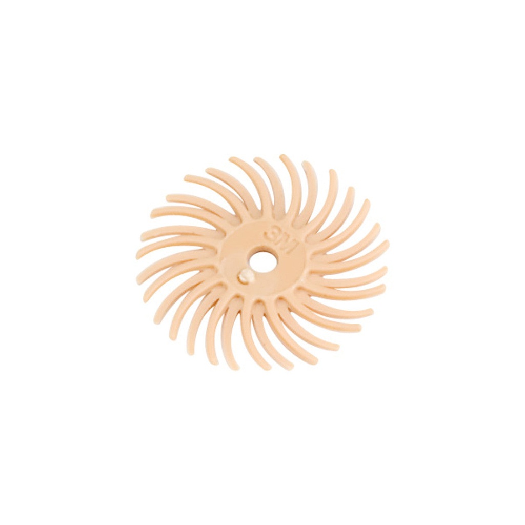 3M™ Radial Bristle Discs - 9/16" Peach, 6 Micron (Pkg. of 12)