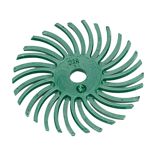 [145-1555] 3M™ Radial Bristle Discs - 1" Green, 50 Grit (Pkg. of 12)
