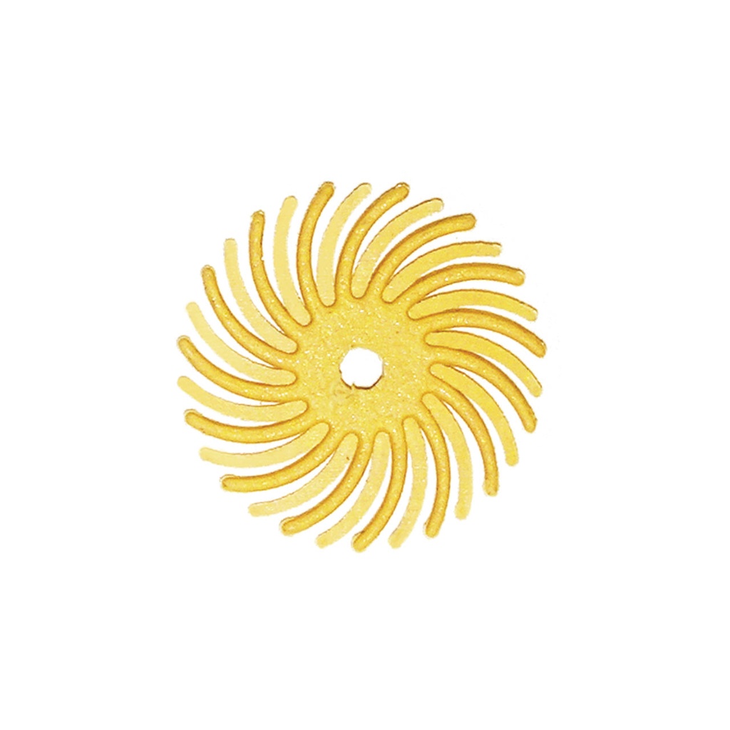 [145-5023] Dedeco® SUNBURST® Radial Discs - 5/8", 80 Grit Yellow (Pkg. of 12)