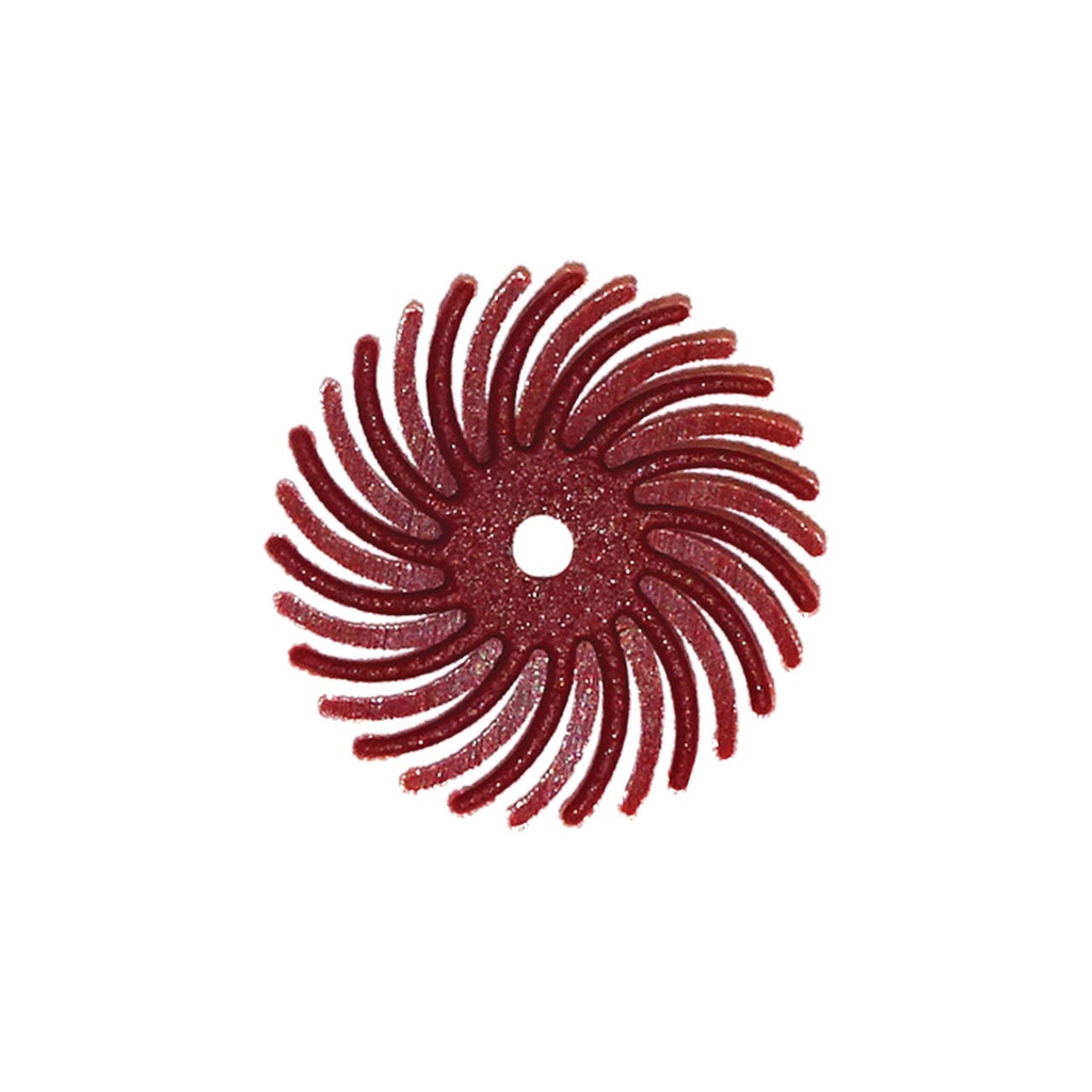 [145-5025] Dedeco® SUNBURST® Radial Discs - 5/8", 220 Grit Red (Pkg. of 12)