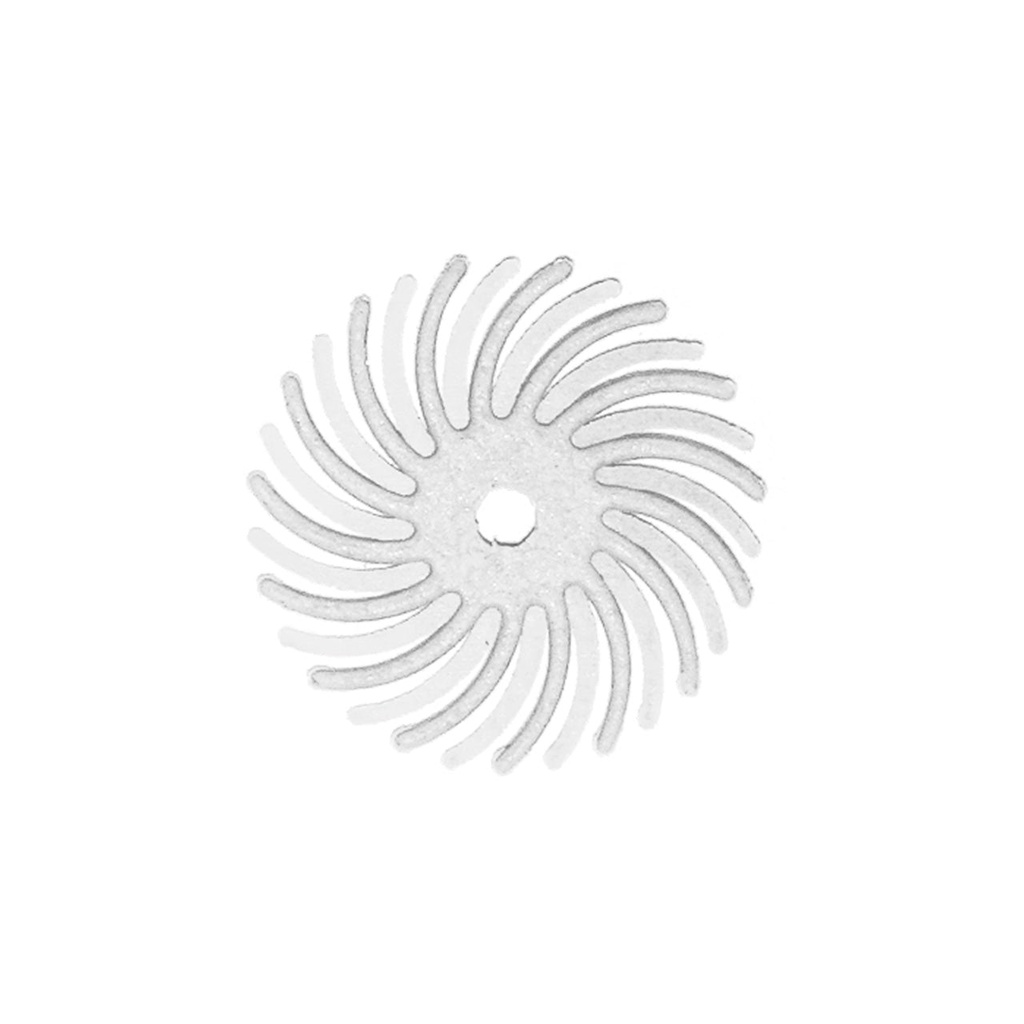 [145-5044] Dedeco® SUNBURST® Radial Discs - 5/8" 120 grit (Pkg. of 48) White