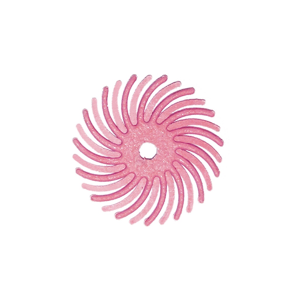 [145-5047] Dedeco® SUNBURST® Radial Discs - 5/8" 600 grit (Pkg. of 48) Pink