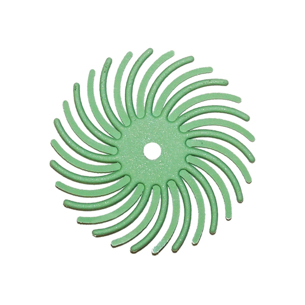 [145-5069] Dedeco® SUNBURST® Radial Discs - 7/8", 1 Micron (Pkg. of 12) Light Green