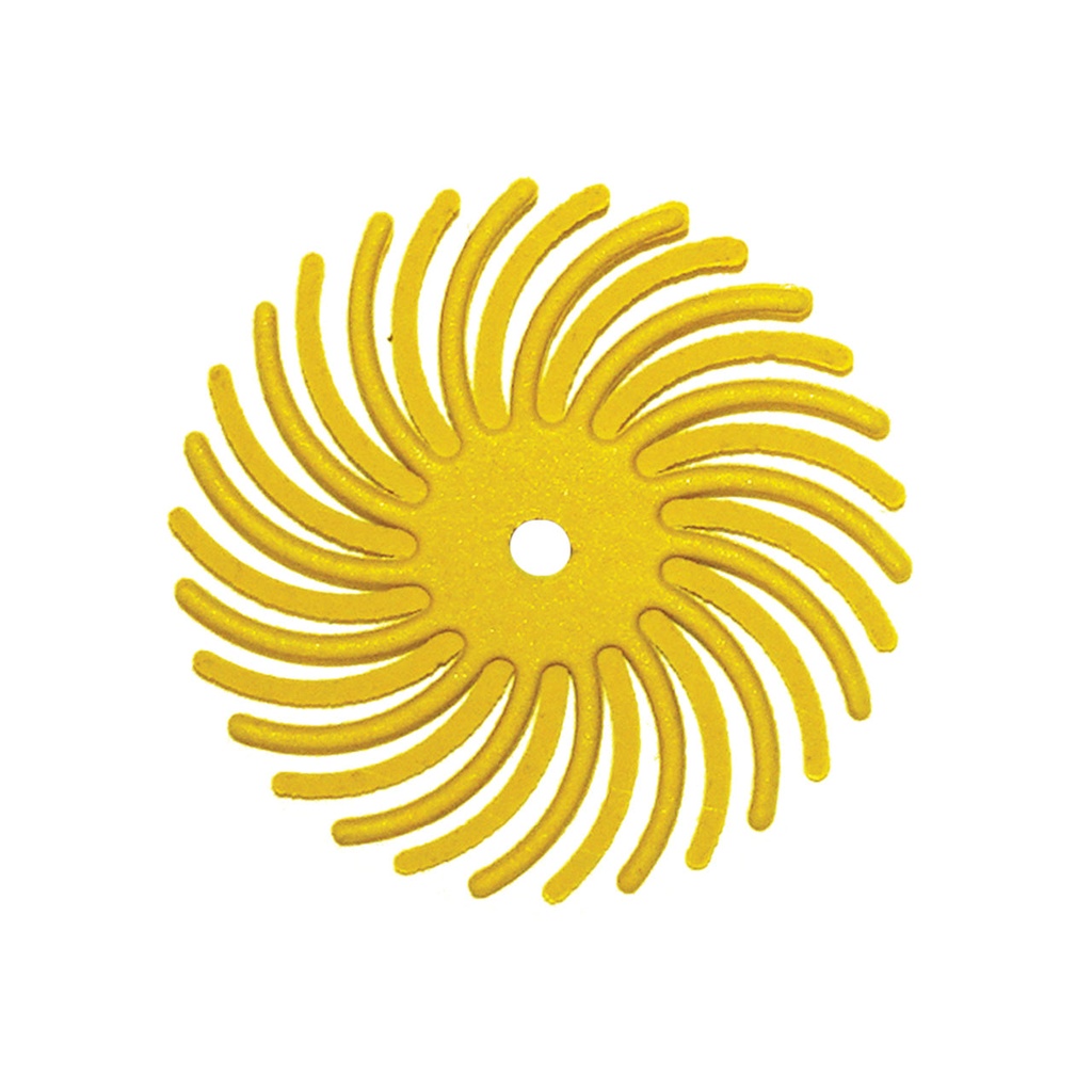 Dedeco® SUNBURST® Radial Discs - 7/8" 80 grit (Pkg. of 48) Yellow