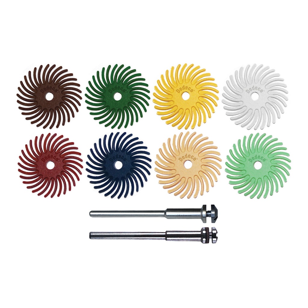 [145-5119] Dedeco® SUNBURST® 1" Radial Discs 66 Piece Set